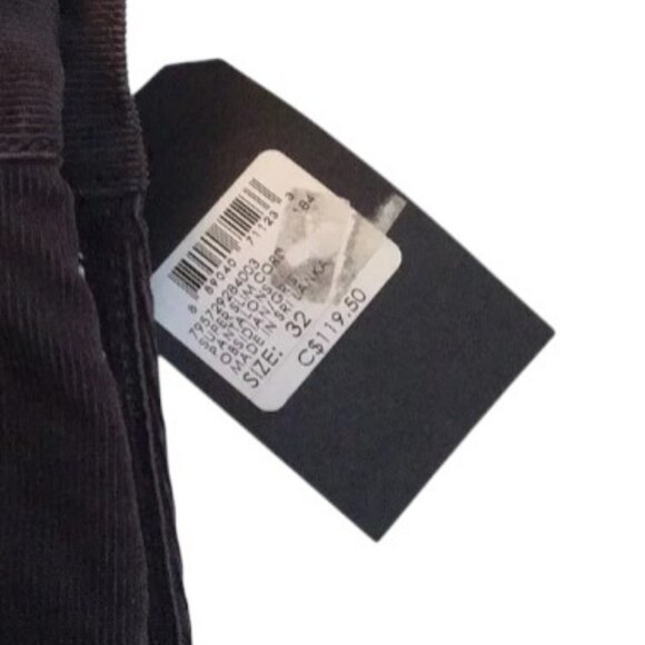 Club Monaco super slim fit corduroy jeans dark grey men's size 32 NWT - Picture 7 of 11